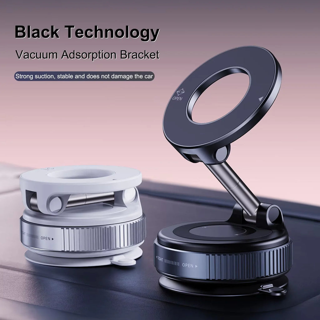 Magnetic Car Phone Holder with Vacuum Suction Cup - Universal Mount